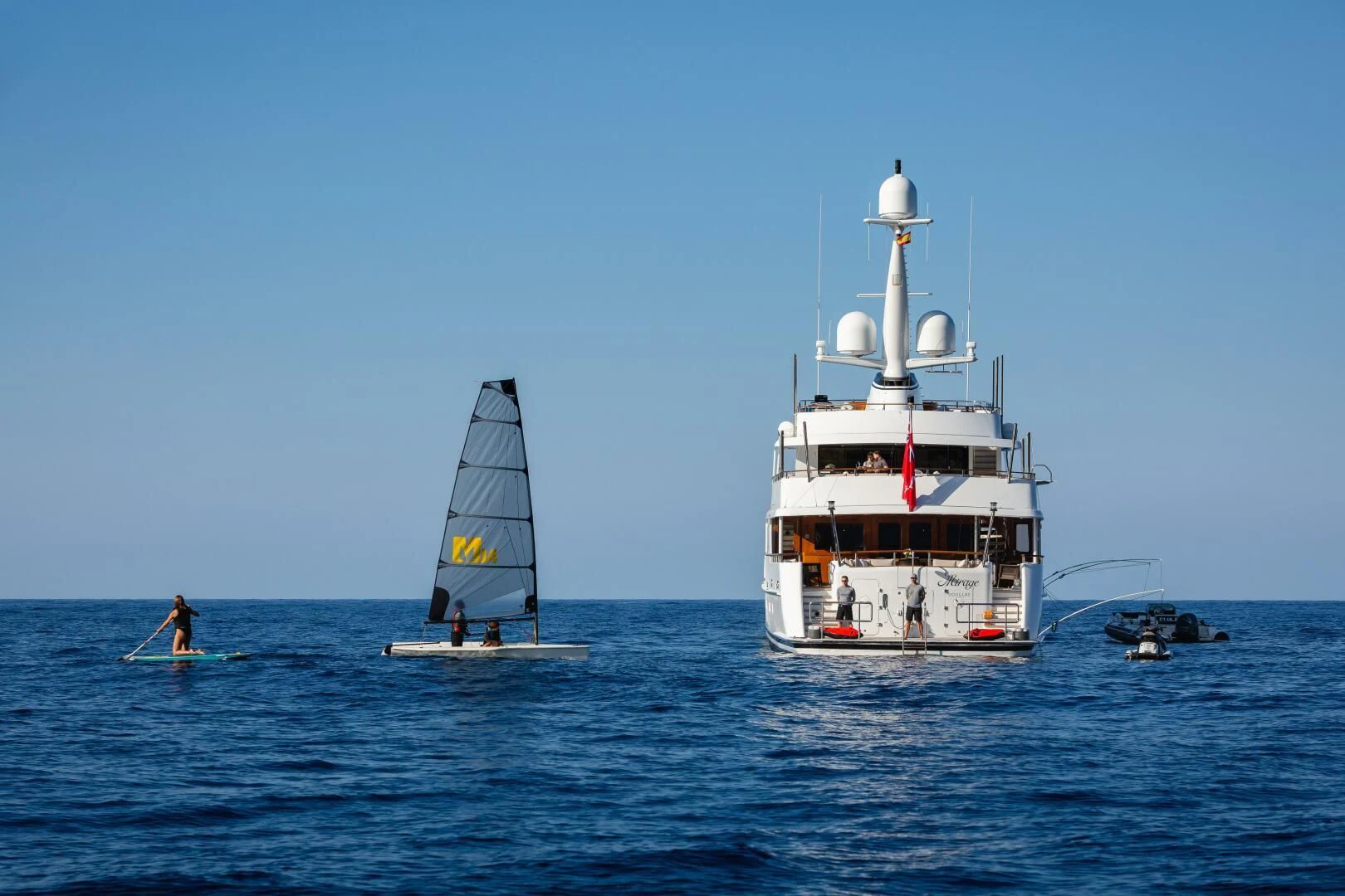 a group of boats in the water aboard MIRAGE Yacht for Sale