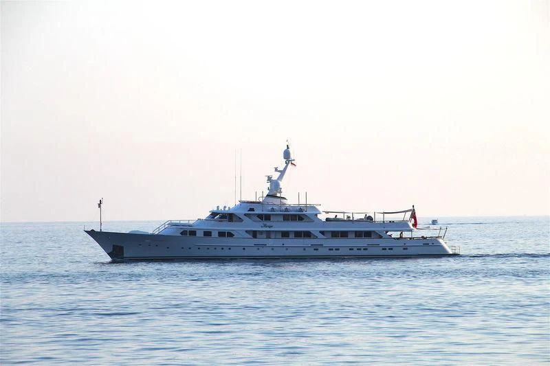 a boat in the water aboard MIRAGE Yacht for Sale