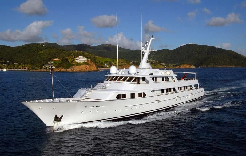 a boat on the water aboard MIRAGE Yacht for Sale