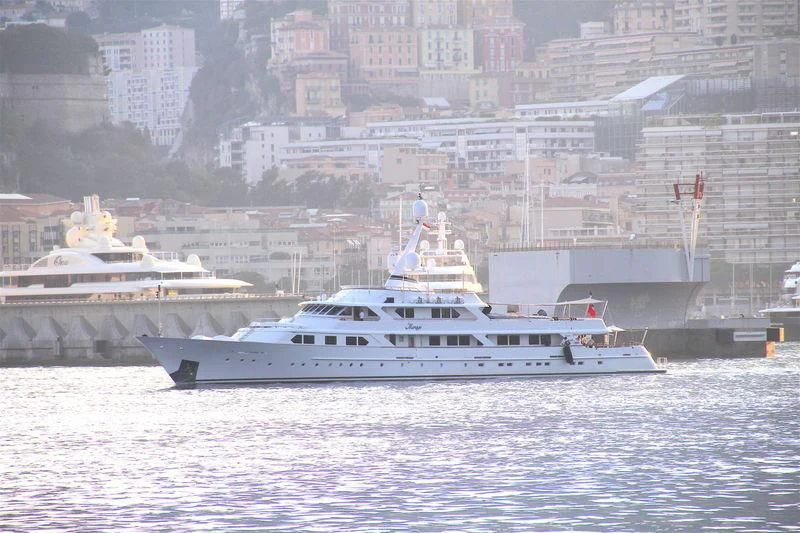 a ship in the water aboard MIRAGE Yacht for Sale