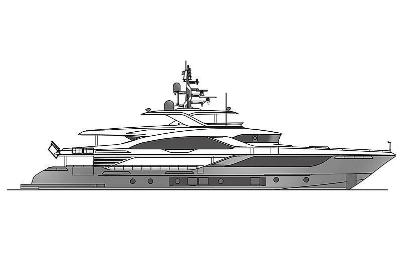 diagram, engineering drawing aboard NASHWAN Yacht for Sale