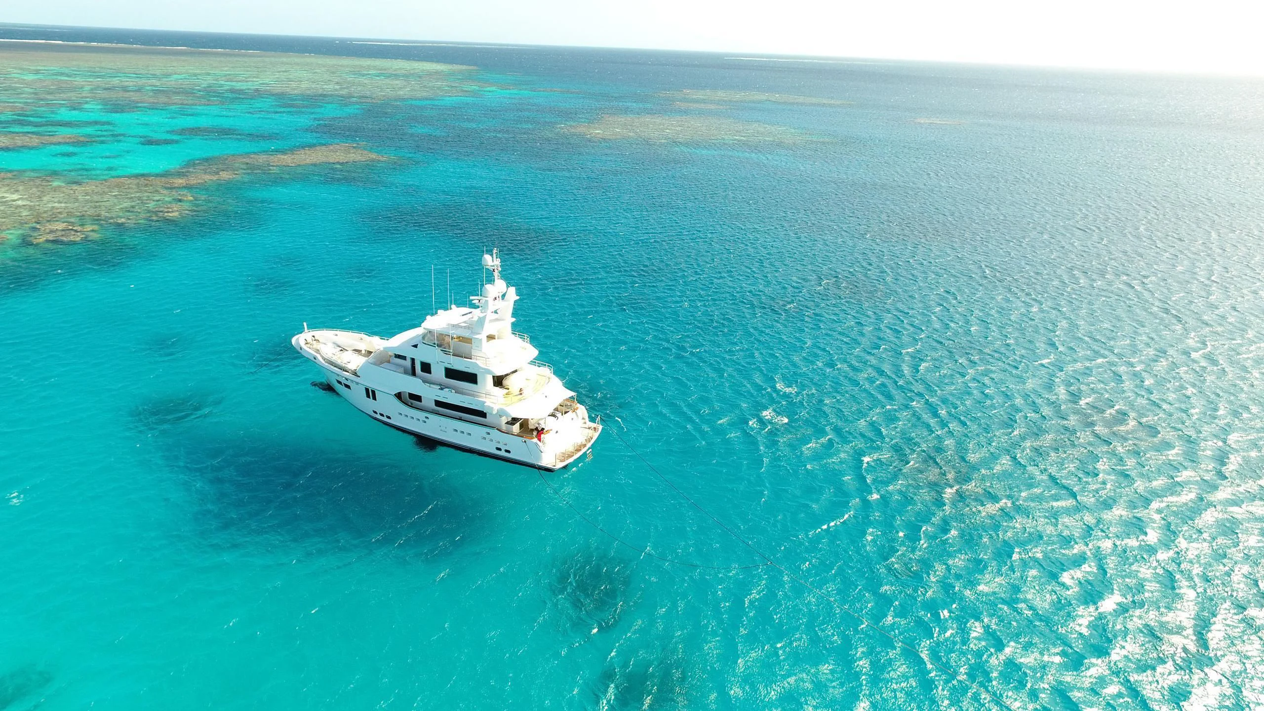 a white boat in the water aboard SALVATORE II Yacht for Sale
