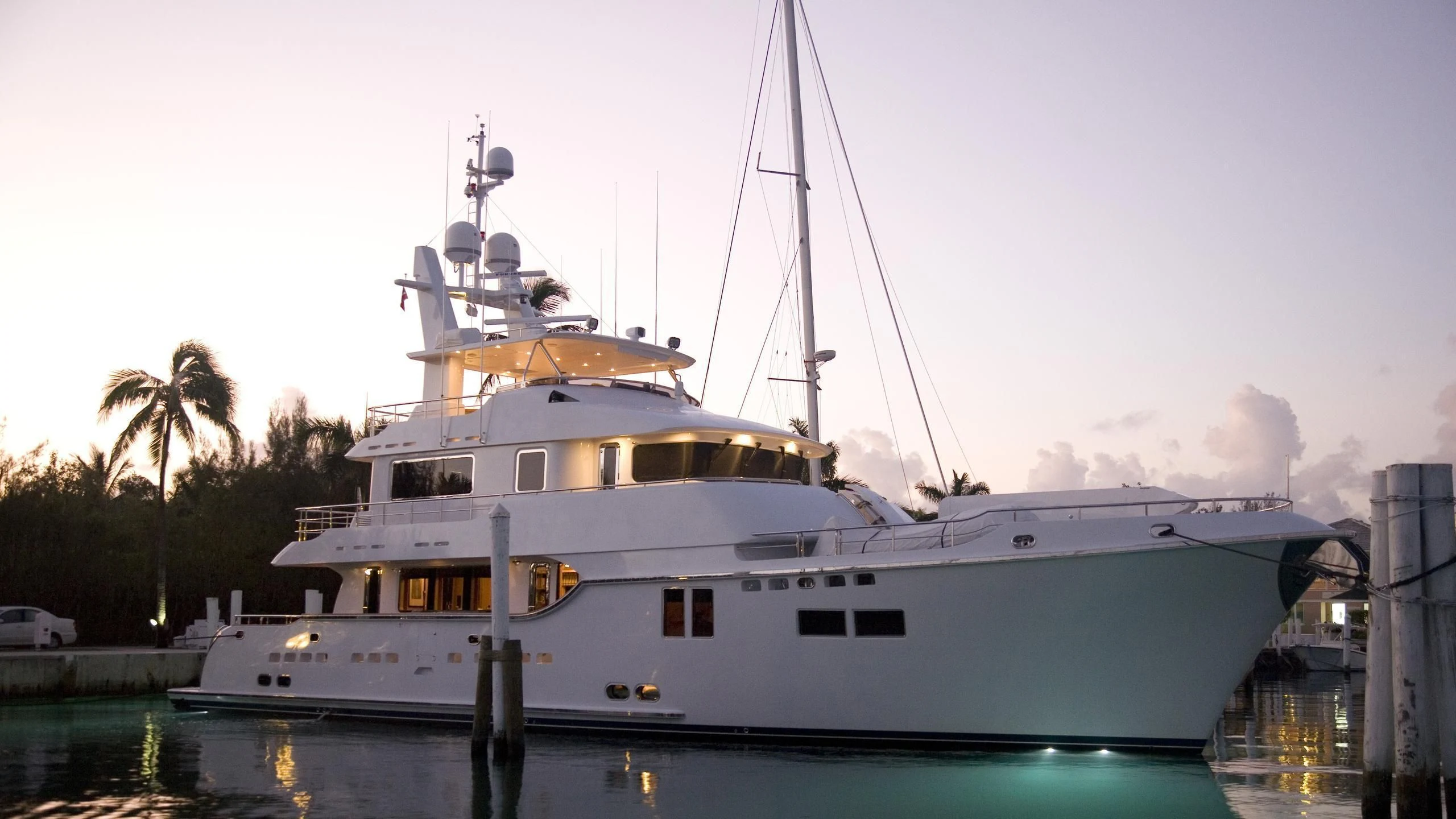 a large white boat aboard SALVATORE II Yacht for Sale
