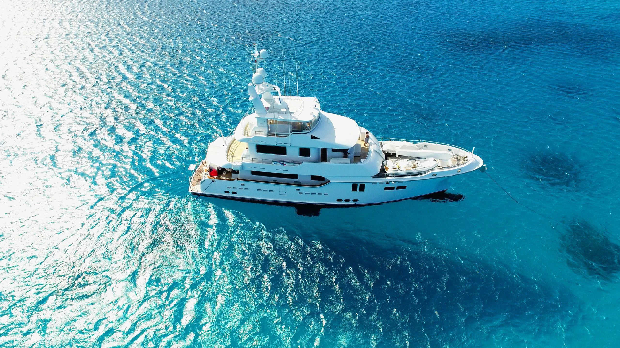 a boat in the water aboard SALVATORE II Yacht for Sale