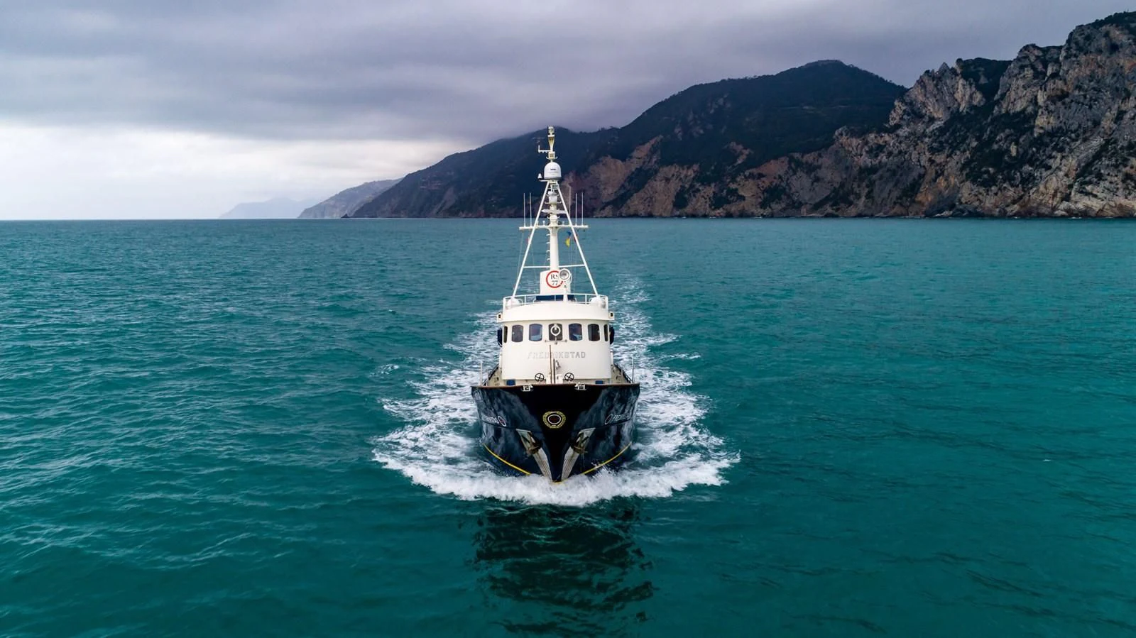 a boat in the water aboard FREDRIKSTAD Yacht for Sale