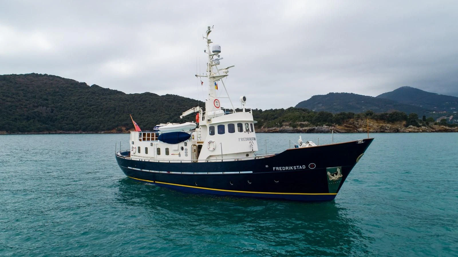 a boat in the water aboard FREDRIKSTAD Yacht for Sale