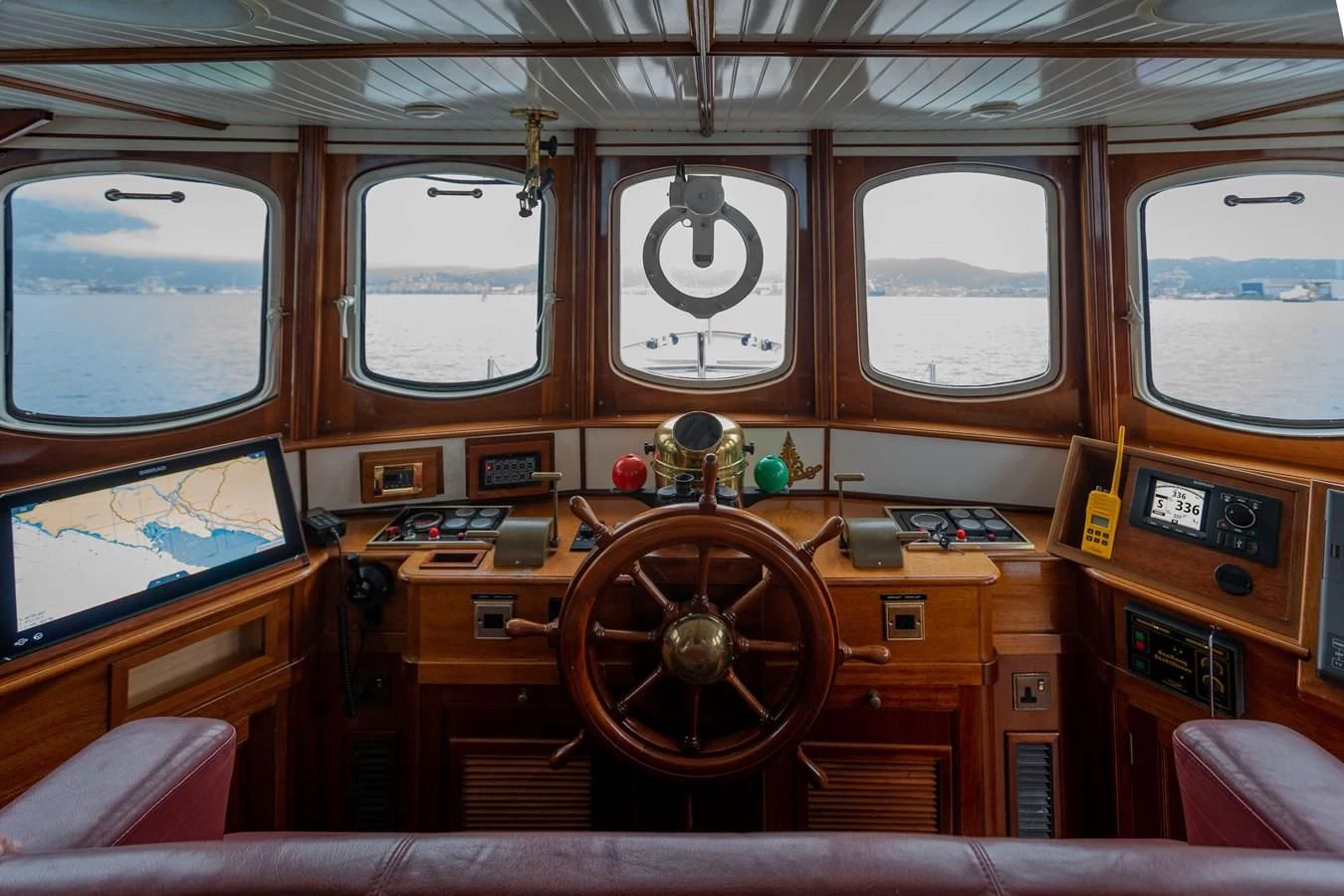 inside of a vehicle aboard FREDRIKSTAD Yacht for Sale