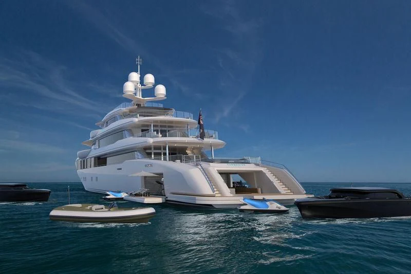 a group of boats in the water aboard ROE Yacht for Sale