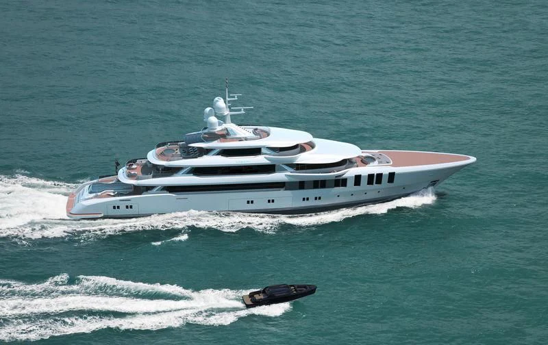 a boat on the water aboard ROE Yacht for Sale