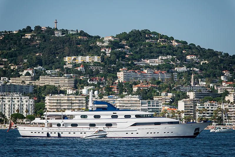 a boat on the water aboard CLEOPATRA Yacht for Sale