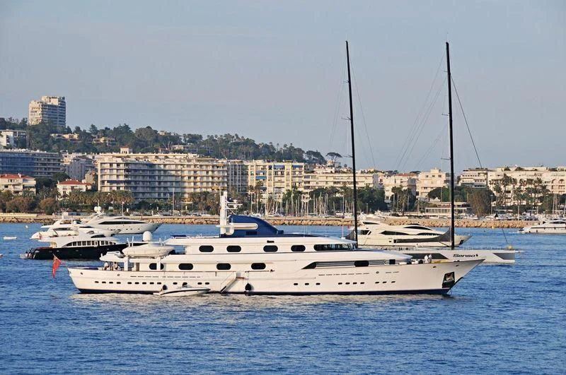 a boat in the water aboard CLEOPATRA Yacht for Sale