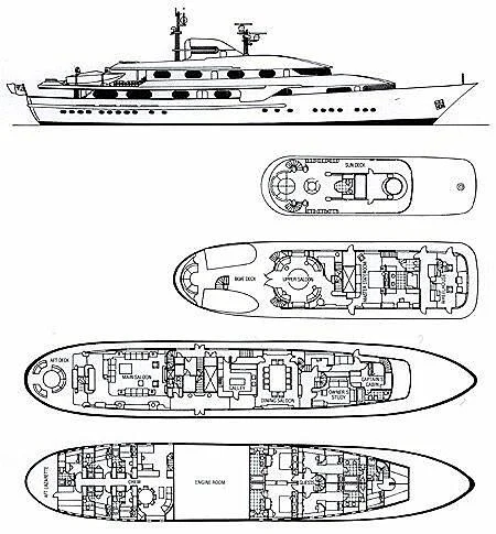 diagram aboard CLEOPATRA Yacht for Sale