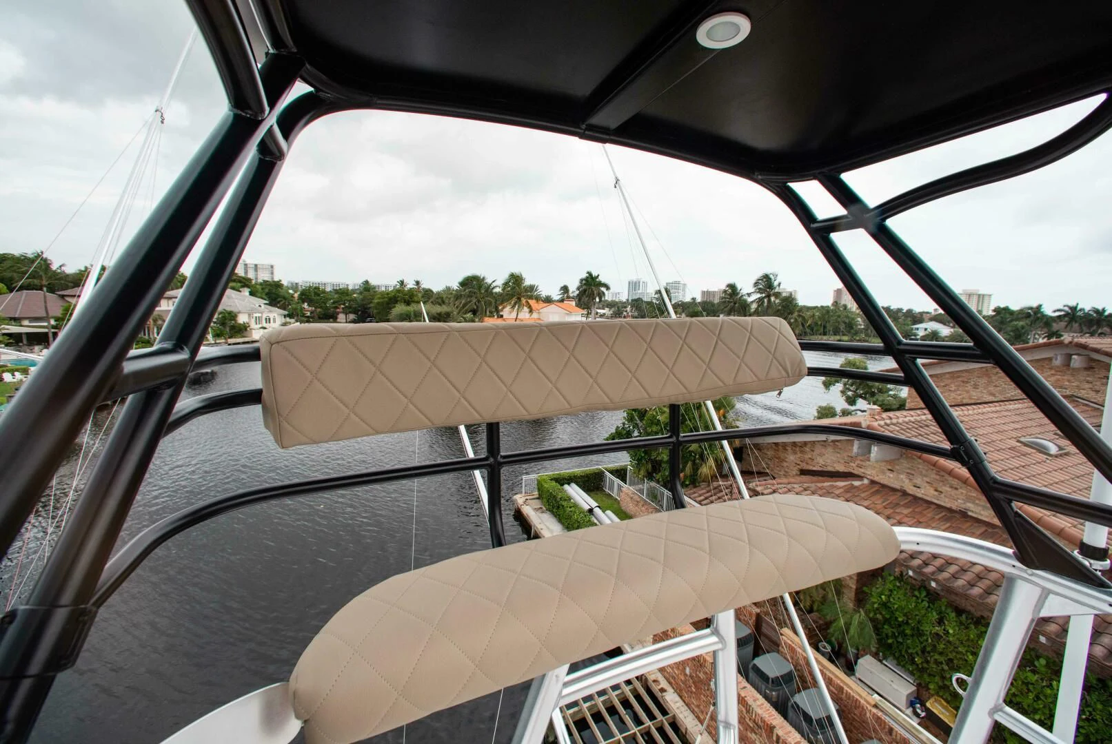 the inside of a car aboard CURIOUS GEORGE Yacht for Sale