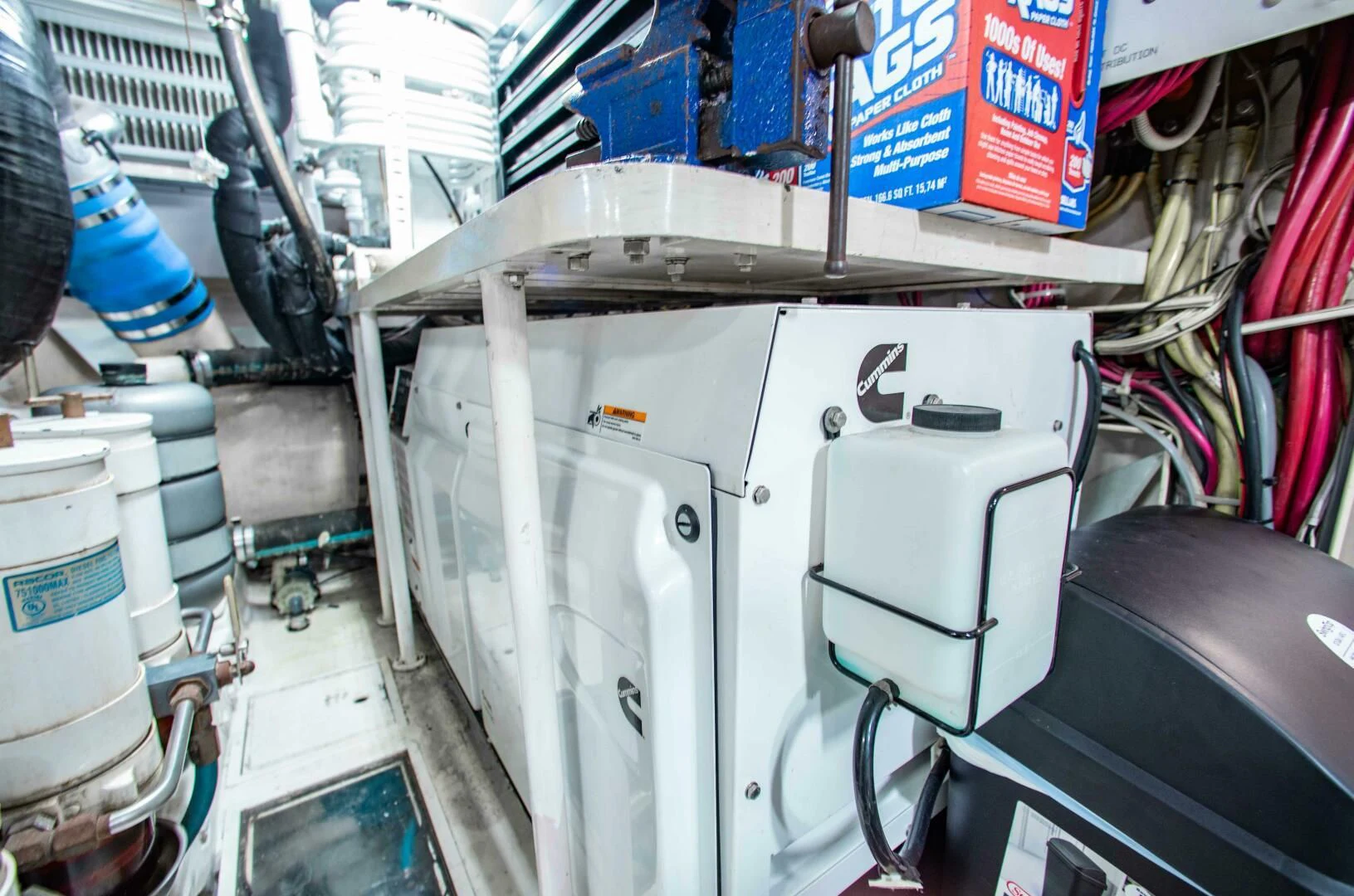a machine with a large piece of equipment on it aboard CURIOUS GEORGE Yacht for Sale