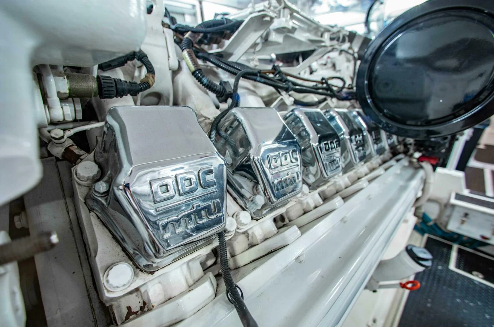the inside of a car aboard CURIOUS GEORGE Yacht for Sale