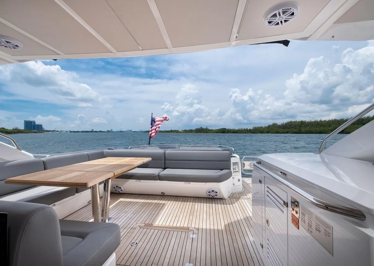 a boat on the water aboard SUNSEEKER PREDATOR 68 Yacht for Sale