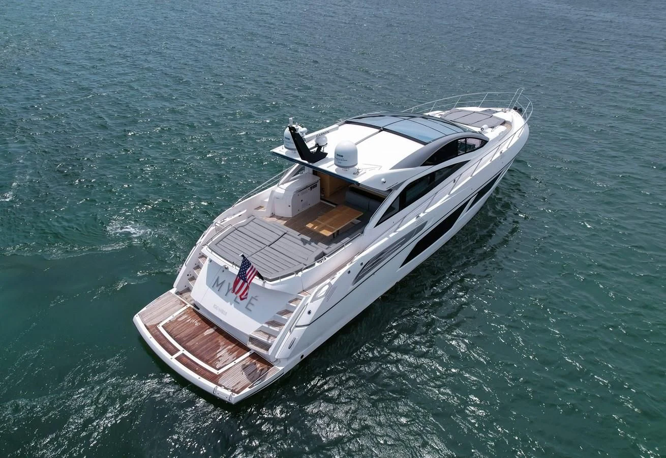 a boat on the water aboard SUNSEEKER PREDATOR 68 Yacht for Sale
