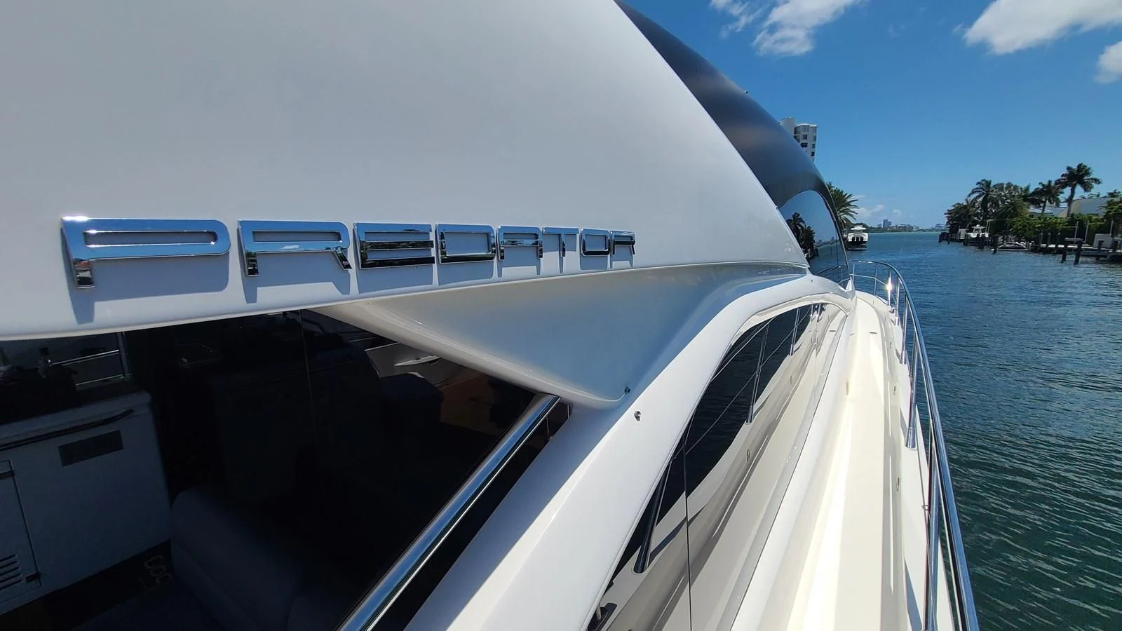 a boat on the water aboard SUNSEEKER PREDATOR 68 Yacht for Sale