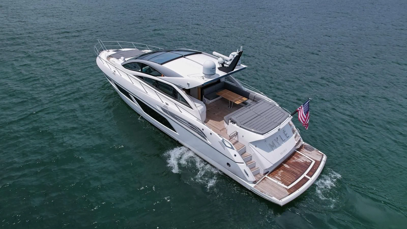 a boat on the water aboard SUNSEEKER PREDATOR 68 Yacht for Sale
