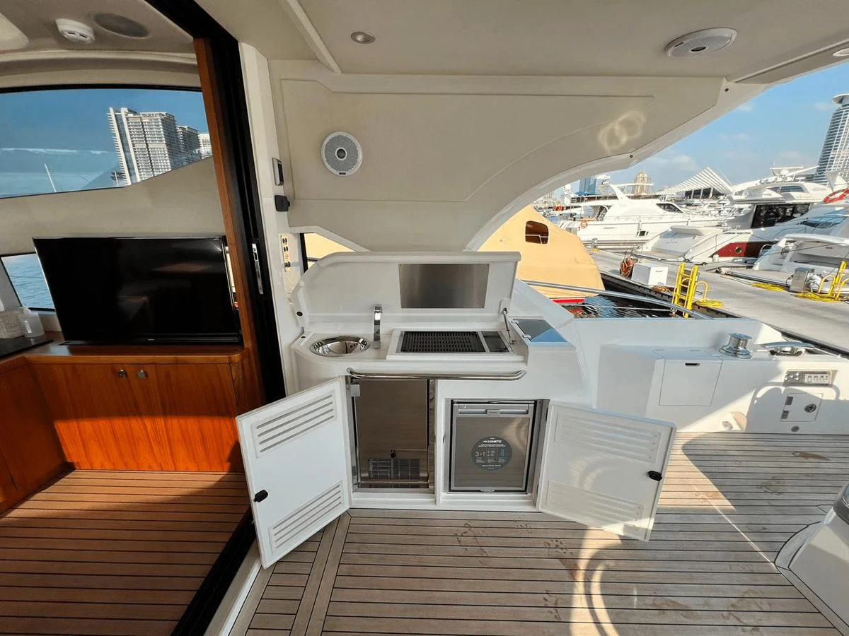 inside of an airplane aboard SUNSEEKER PREDATOR 68 Yacht for Sale