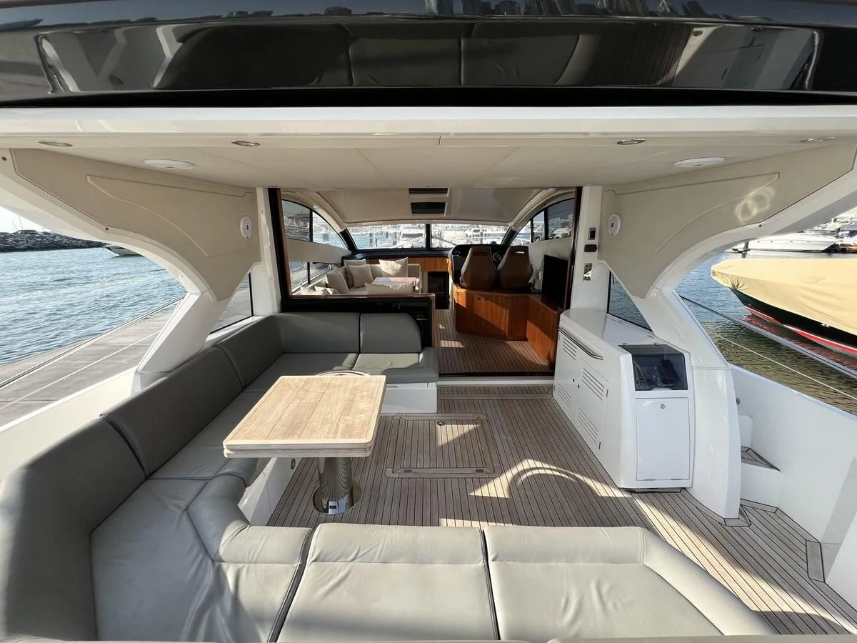 inside of a boat aboard SUNSEEKER PREDATOR 68 Yacht for Sale