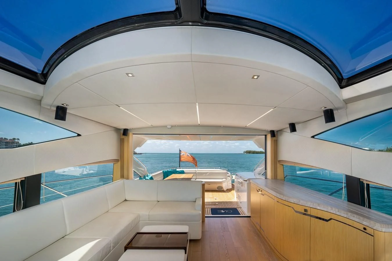 a room with a pool aboard SUNSEEKER PREDATOR 68 Yacht for Sale