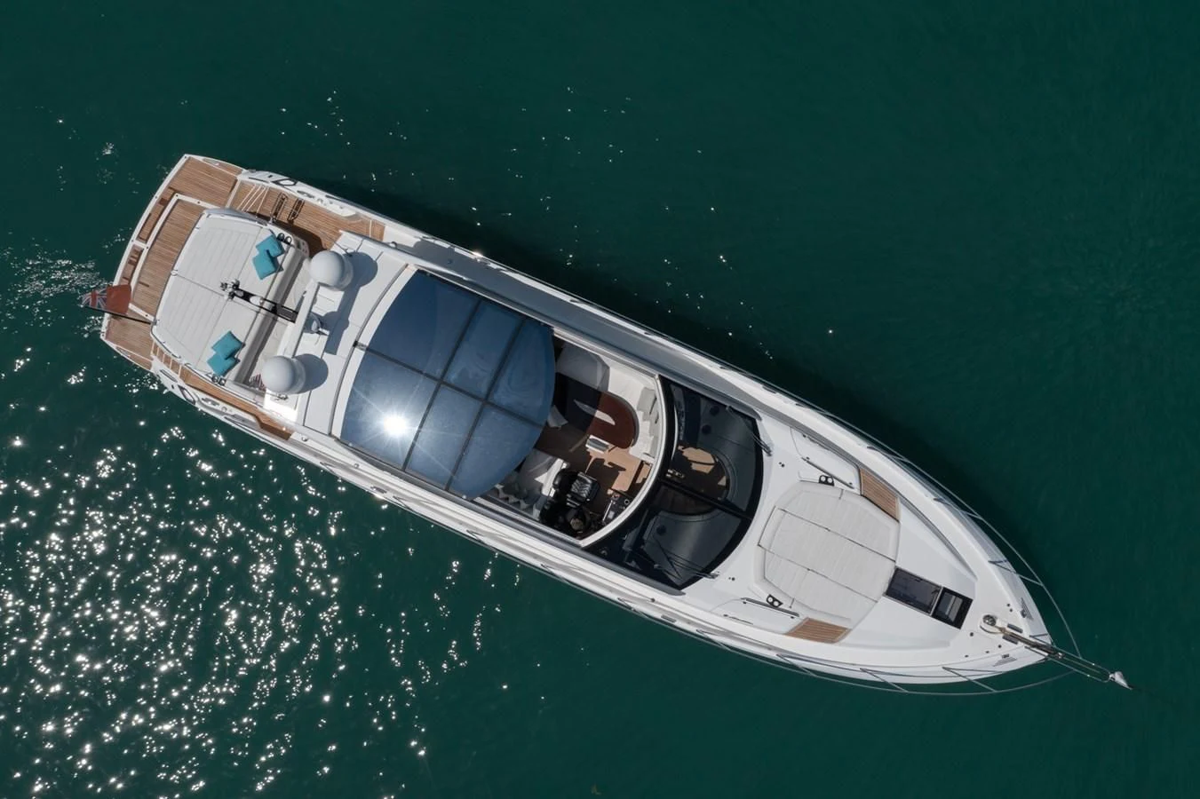 a satellite in space aboard SUNSEEKER PREDATOR 68 Yacht for Sale