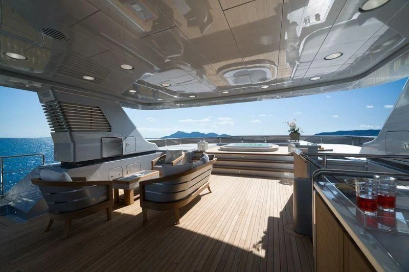 a boat on the water aboard DRAGOLUNA Yacht for Sale