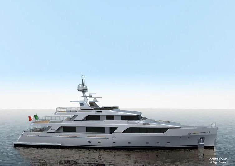 a boat on the beach aboard DRAGOLUNA Yacht for Sale