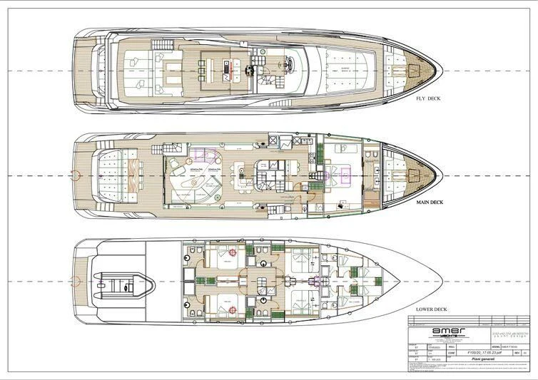 diagram aboard NADA Yacht for Sale