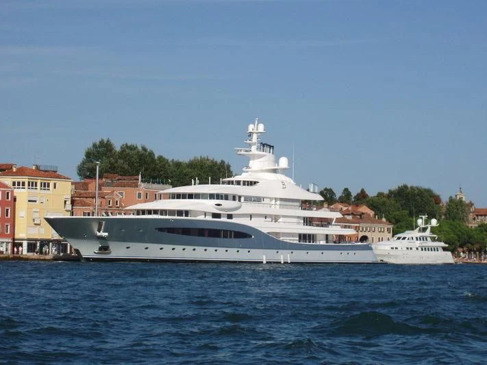 a large white boat in the water aboard MAYAN QUEEN IV Yacht for Sale