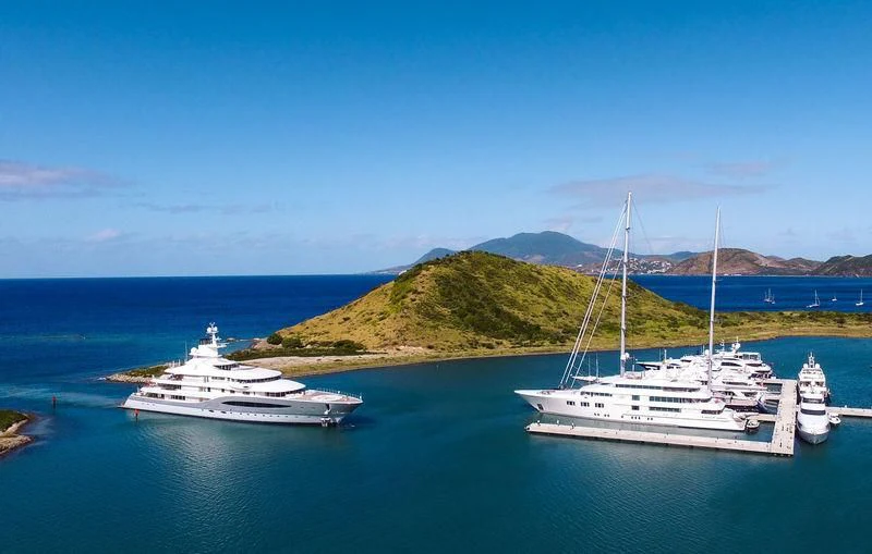 a group of boats in the water aboard MAYAN QUEEN IV Yacht for Sale