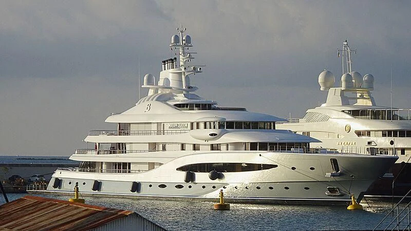 a large white ship aboard MAYAN QUEEN IV Yacht for Sale