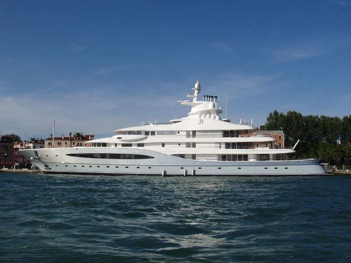 a large white boat in the water aboard MAYAN QUEEN IV Yacht for Sale