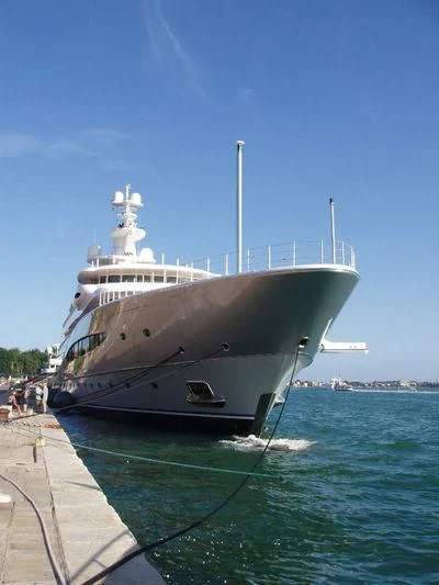 a large white ship aboard MAYAN QUEEN IV Yacht for Sale
