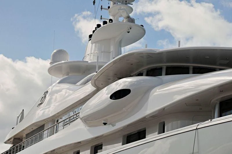 a close-up of a missile aboard MAYAN QUEEN IV Yacht for Sale