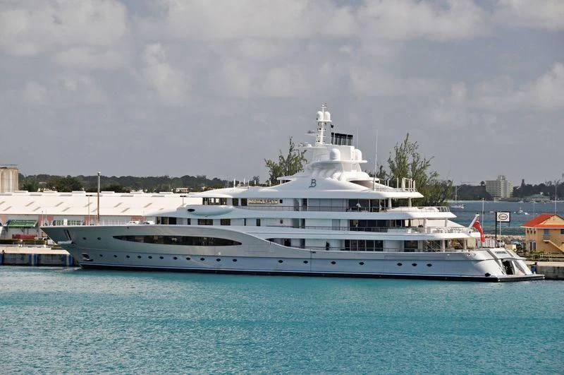 a large white yacht aboard MAYAN QUEEN IV Yacht for Sale