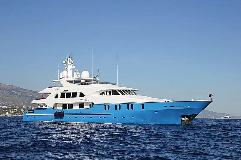 a boat in the water aboard AQUA MARE Yacht for Sale