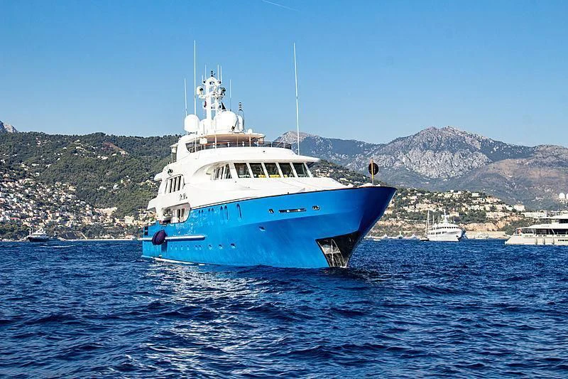 a boat in the water aboard AQUA MARE Yacht for Sale