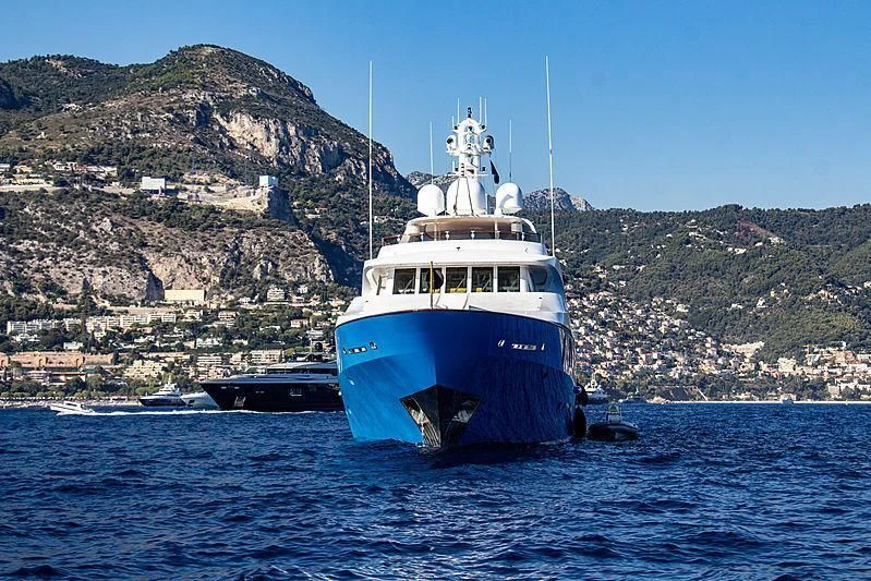 a boat in the water aboard AQUA MARE Yacht for Sale