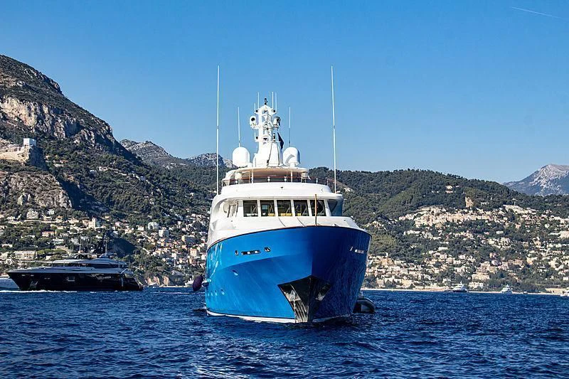 a boat in the water aboard AQUA MARE Yacht for Sale
