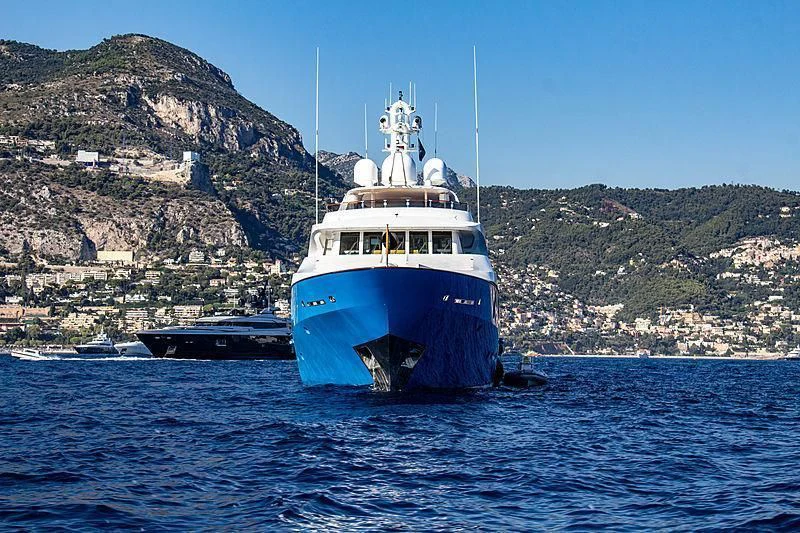 a boat in the water aboard AQUA MARE Yacht for Sale