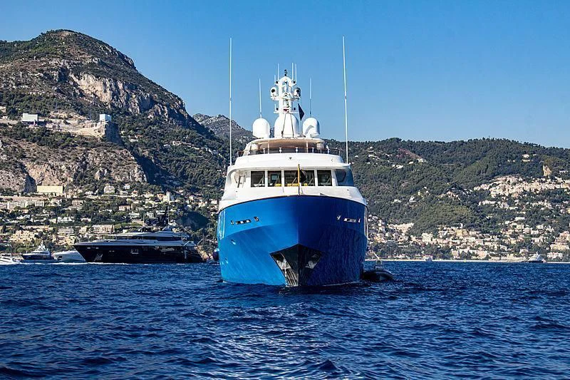 a boat in the water aboard AQUA MARE Yacht for Sale