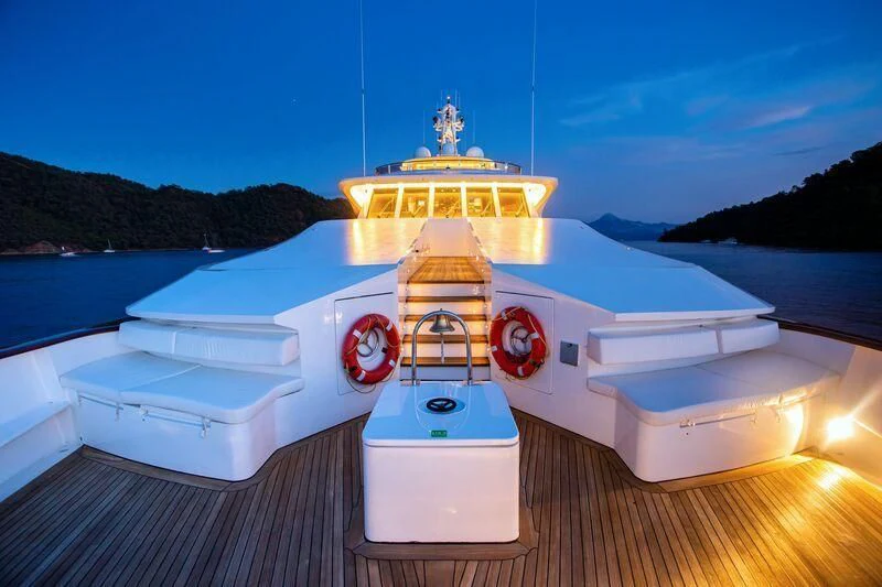a boat on the water aboard AQUA MARE Yacht for Sale