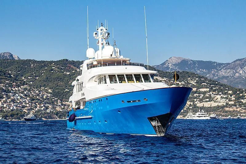 a boat in the water aboard AQUA MARE Yacht for Sale