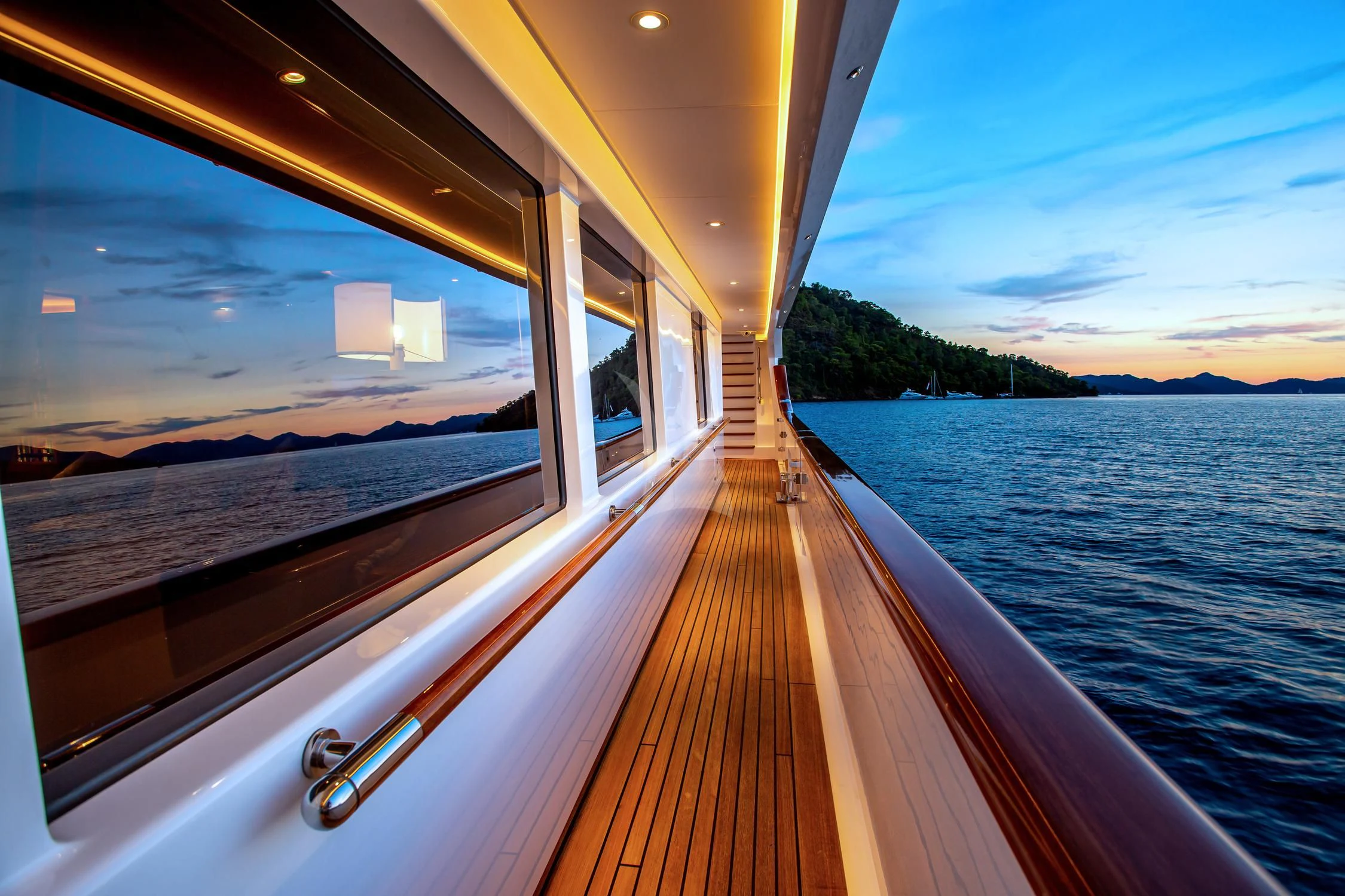 a boat on the water aboard AQUA MARE Yacht for Sale