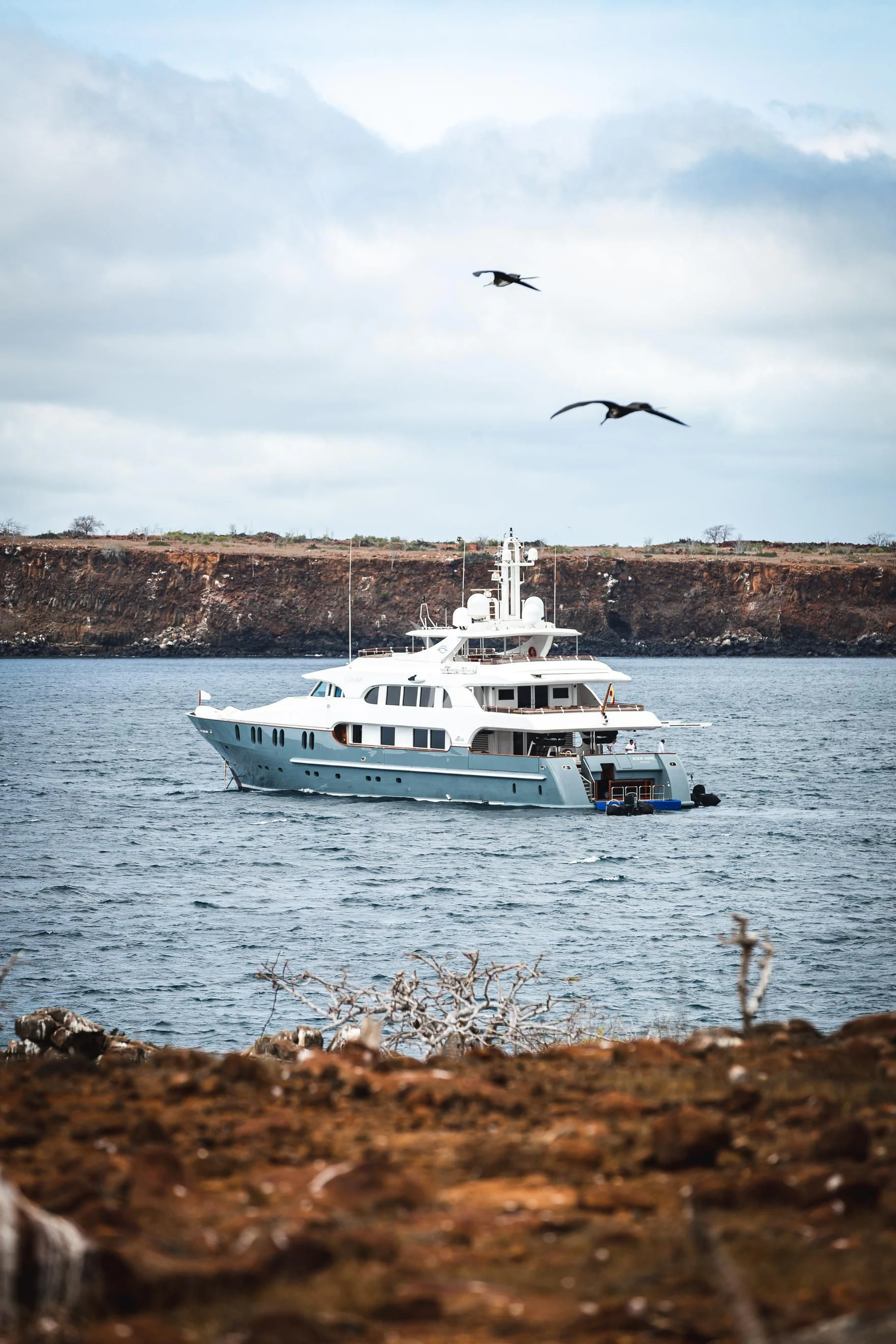 a boat in the water aboard AQUA MARE Yacht for Sale