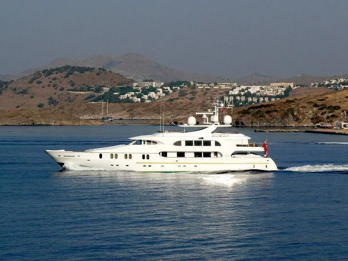 a boat on the water aboard AQUA MARE Yacht for Sale