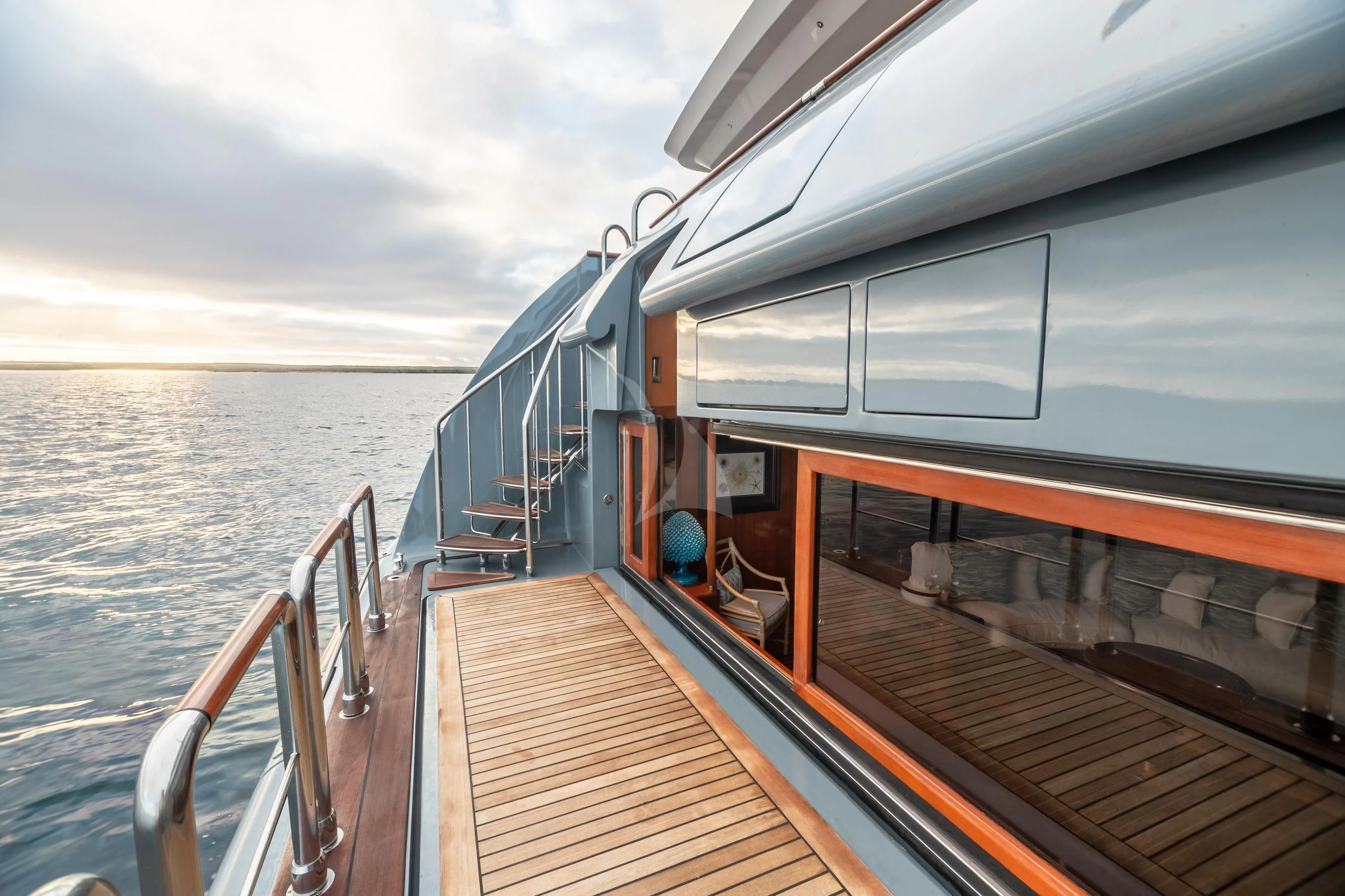 a boat on the water aboard AQUA MARE Yacht for Sale