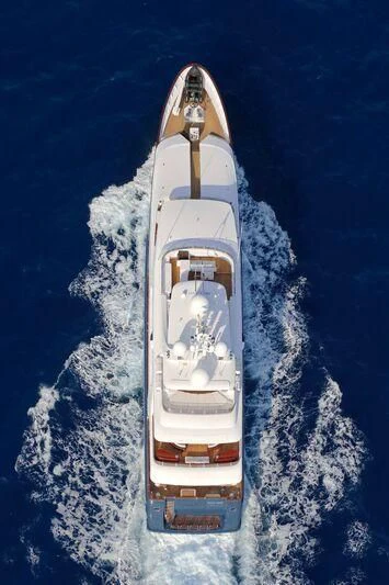 a space shuttle in the sky aboard AQUA MARE Yacht for Sale